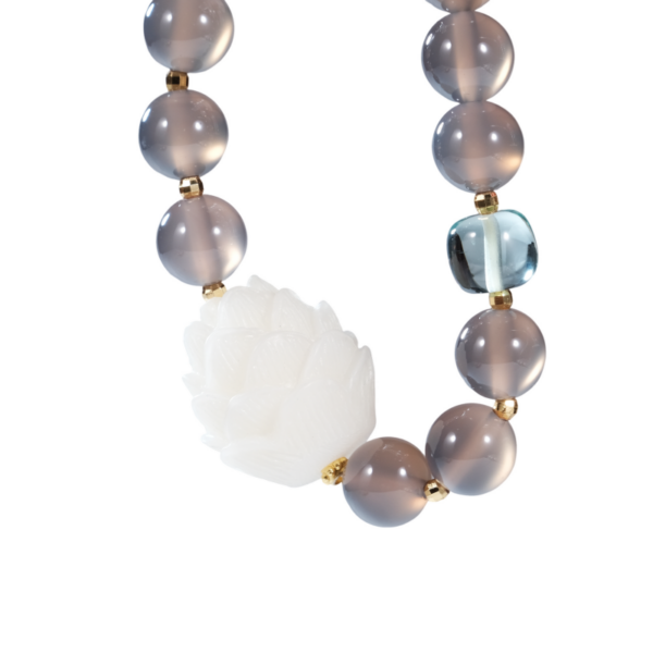 Obsidian Green Agate Olive Kernel Bracelet